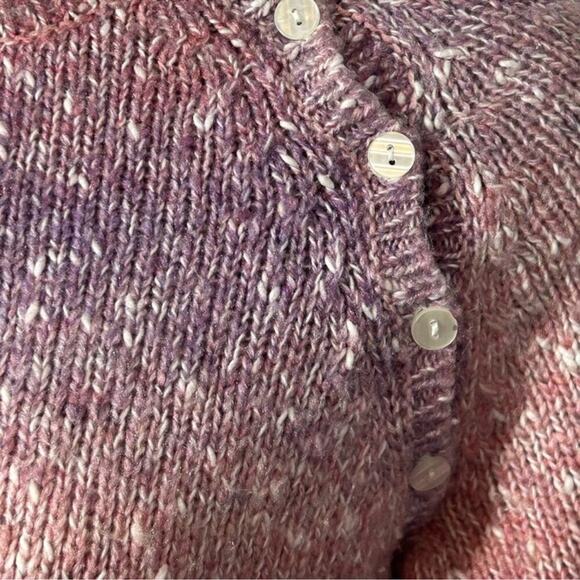 Vintage Talbots Snowman Mohair Sweater L | Holiday Ombre Confetti Knit Appliqué - Picture 13 of 16